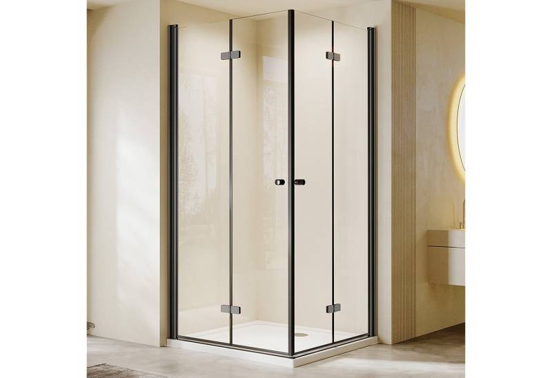 AmuseVera Eckdusche Duschkabine Faltbar Duschabtrennung Eckeinstieg, BxT: 80x80 cm, Einscheibensicherheitsglas, Set, Faltdusche Falttürkabine Doppel Duschtür 180º Drehfalttür AmuseVera Eckdusche Duschkabine Faltbar Duschabtrennung Eckeinstieg, BxT: 80x80 cm, Einscheibensicherheitsglas, Set, Faltdusche Falttürkabine Doppel Duschtür 180º Drehfalttür von AmuseVera