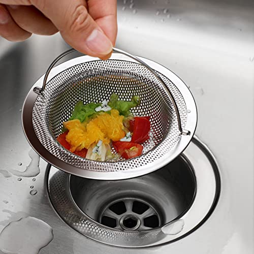 2 Stück Abflusssieb, Sieb für Spülbecken mit Griff, Edelstahl Abflusssieb Küchenspüle, Spülbecken Sieb Verstopfungsschutz Küche Abfluss Spüle (11 x 8 x 2 cm) von Amusingtao