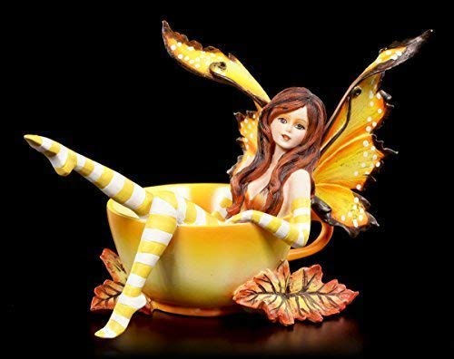 Amy Brown Elfen Figur in Tasse - Cup Fairy Autumn by von Amy Brown
