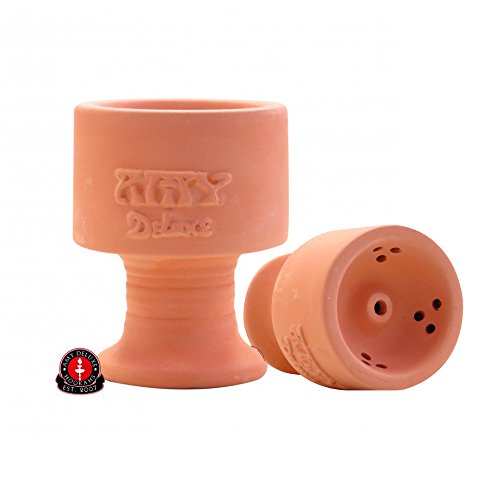 Amy Shisha Tabakkopf Natur Triangle Terracotta Tabakkopf für Wasserpfeife von Amy Deluxe