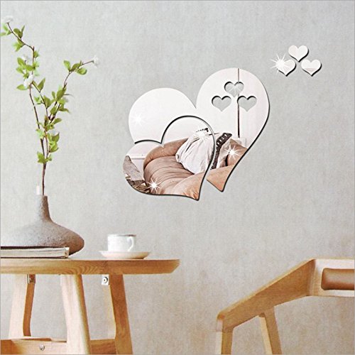 AmyGline 3D Spiegel Wandaufkleber Liebe Herzen Wandaufkleber Abnehmbare Aufkleber DIY Home Room Art Mural Decor von AmyGline