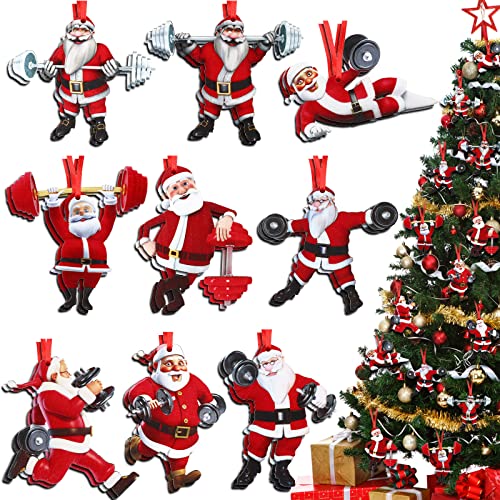 27 Stück Weihnachtsmann Gewichtheber Ornament Holz Gewichtheben Ornamente für Weihnachtsbaum Fitness Gym Gewichtheben Ornament Kreuzheben dekorative hängende Ornamente mit Seil für Weihnachtsbaum 27 Stück Weihnachtsmann Gewichtheber Ornament Holz Gewichtheben Ornamente für Weihnachtsbaum Fitness Gym Gewichtheben Ornament Kreuzheben dekorative hängende Ornamente mit Seil für Weihnachtsbaum von Amyhill