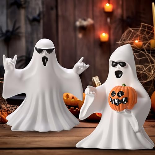 Amyhill Halloween-Geisterfigur, Kunstharz, gruselige Geister-Dekorationen, niedliche gruselige Statue, Ornamente, niedliche Fingerstatue, lustige Halloween-Dekorationen für Zuhause, Büro, Schreibtisch Amyhill Halloween-Geisterfigur, Kunstharz, gruselige Geister-Dekorationen, niedliche gruselige Statue, Ornamente, niedliche Fingerstatue, lustige Halloween-Dekorationen für Zuhause, Büro, Schreibtisch von Amyhill