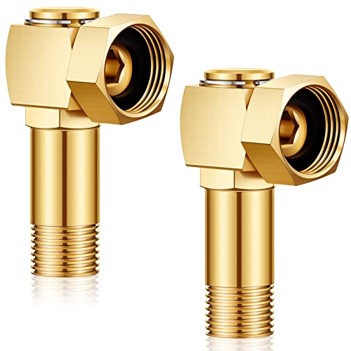 Amylove 2 Stück Schlauchtrommel Drehverschraubungen Gartenschlauchtrommel Ersatzteile Messing Ersatzteil Drehgelenk Schlauchtrommel Wagen Drehfitting für Gartenschlauch Adapter Schlauchwagen Messing von Amylove