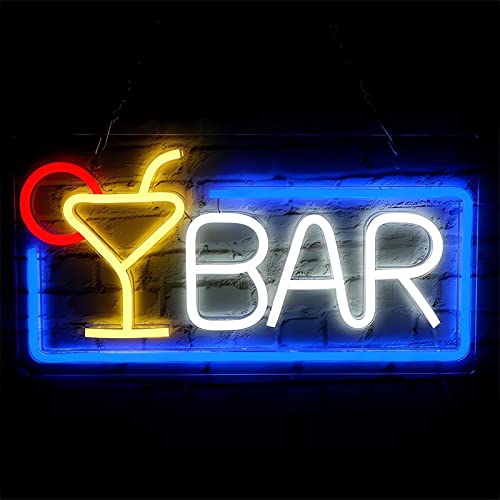 Amyzavls Neon Schild, Bar Neon Sign, USB Plug-and-Play, Led Bar Schild für Bars, Partys, Leuchtreklamen,Neon Light, Bar Deko Leuchtschild,Wanddekoration von Amyzavls