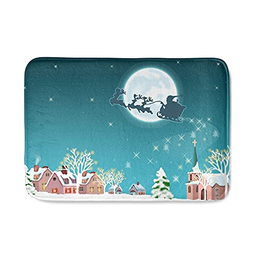 Amzbeauty Merry Christmas Doorrugs Xmas Fußmatte Merry Christmas Rentier Dekorationen Fußmatte Weihnachten Home Decor Fußmatte 58.5 x 40cm von Amzbeauty