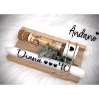 Leuchterkerzen | Personalisierte Kerzen Geschenkkerzen Geburtstagsgeschenk| Geldgeschenk Einschulung Platzkarte von AnDaNo10