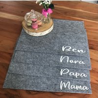 Personalisierte Platzmatte Aus Filz | Personalisiertes Platzset Platzdecke von AnDaNo10