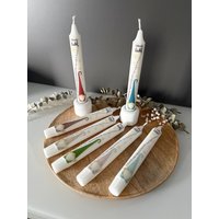 Wichtel Adventskerze | Adventslicht Zum Abbrennen Mit Countdown Bis Weihnachten Weihnachts Stabkerzen Motiv Weihnachtskerzen von AnDerDeichKroneShop