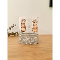 Windlicht Mit Süßem Otter-Pärchen - Otterliebe Trifft Aperol von AnDerDeichKroneShop