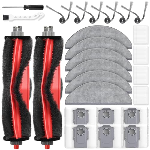 26 Stück Ersatzzubehör für Roborock Q7 M5 / Q7 M5+ / Q7 L5 / Q7 L5+ Roboterstaubsauger, 2 Hauptbürsten, 6 Seitenbürsten, 4 HEPA-Filter, 6 Wischpads, 6 Staubbeutel, 1 Reinigungsbürste, 1 26 Stück Ersatzzubehör für Roborock Q7 M5 / Q7 M5+ / Q7 L5 / Q7 L5+ Roboterstaubsauger, 2 Hauptbürsten, 6 Seitenbürsten, 4 HEPA-Filter, 6 Wischpads, 6 Staubbeutel, 1 Reinigungsbürste, 1 von AnDongo