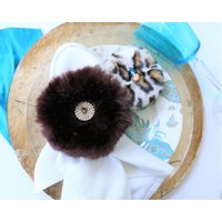Herbst Serviettenringe, Thanksgiving Serviettenhalter Elegante Pelz Serviettenringe Mit Einem Crystal Center Akzent von AnExtraSpecialDesign