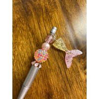 Mermaid Beaded Pen Charm Lampwork Perlen Unikat Stifte von AnEyeForCreating