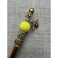Metallperlen Stift Lampwork Blume Perlen Geschichte Unikat Bee Charm von AnEyeForCreating