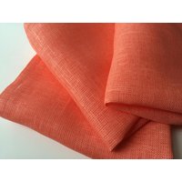 Leinen-Tischsets - Servietten Lachs Rosa | Orange Rustikal Tisch Servieren Geschenk-Idee von AnFabric