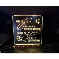 Trauerlicht - Trauerlampe Andenken Erinnerung Spruch Auf Spiegelfliese Gehäuse Aus 3mm Sperrholz Beleuchtung Led Mit Fernbedienung von AnKoDesignShop