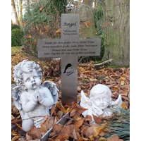 Grabkreuz Grabschmuck Aus Gebürstetem Edelstahl Mit Wunschgravur von AnRoDesignShop