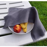 Handgefertigtes Geschirrtuch Graues Geschirrhandtuch von AnSanLinen