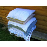 Leinen Kissenbezug Mit Spitze Handgefertigter Knopfverschluss von AnSanLinen