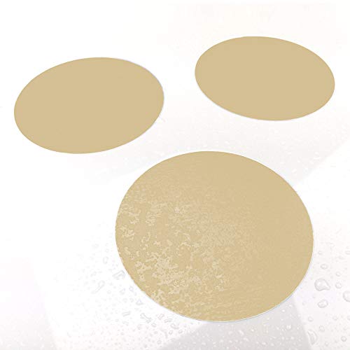 10 Anti-Rutsch Sticker für Dusche & Badewanne, farbig, ∅ 9 cm Rutschklasse C DIN 51097, selbstklebend (Creme) von AnTina TAPES