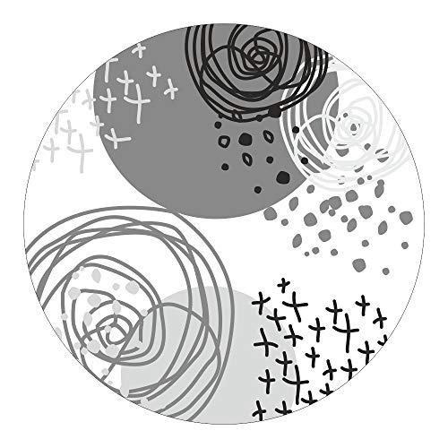 AnTina TAPES® Duschmatten-Aufkleber als Anti-Rutsch Sticker für Duschkabine & Badewanne, rutschhemmend & hygienisch (rund Ø 55 cm, Kreisel grau) von AnTina TAPES