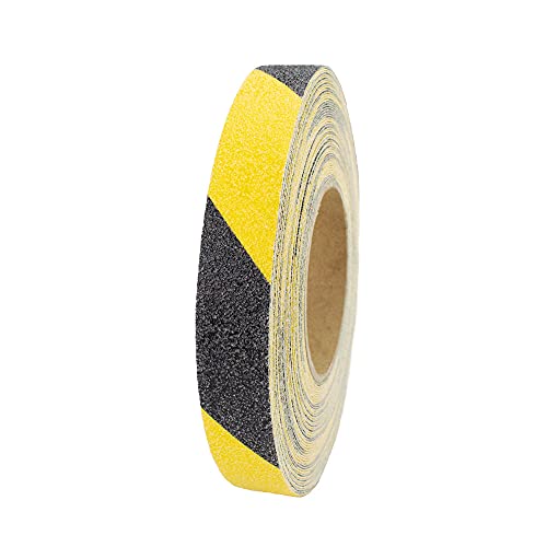 AnTina TAPES Anti-Rutsch-Band für Innen- u. Außenbereiche, Rutsch hemmend, selbstklebend (25 mm x 18 m, Gelb/Schwarz) von AnTina TAPES
