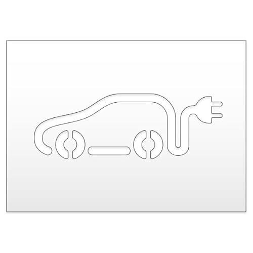 AnTina TAPES | Wiederverwendbare Sprühschablone für E-Auto-Ladestation-Kennzeichnungen | Parkplatz- und Bodenmarkierungen | Motiv: E-Auto-Ladestation 2 | Größe: 38cm x 110cm | Farbe: Weiß AnTina TAPES | Wiederverwendbare Sprühschablone für E-Auto-Ladestation-Kennzeichnungen | Parkplatz- und Bodenmarkierungen | Motiv: E-Auto-Ladestation 2 | Größe: 38cm x 110cm | Farbe: Weiß von AnTina TAPES