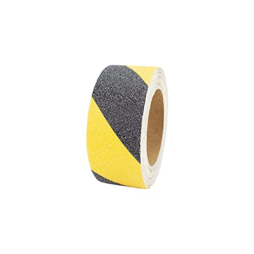 AnTina TAPES Anti-Rutsch-Band für Innen- u. Außenbereiche, Rutsch hemmend, selbstklebend (5cm x 6m, Gelb/Schwarz), Anti-Rutsch-Band Selbstklebend von AnTina TAPES