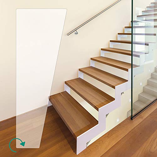 Anti-Rutsch Stufenmatte Transparent Wendeltreppe (100 x 600 x 220 mm - rechts gewendelt | 1 Stk) von AnTina TAPES