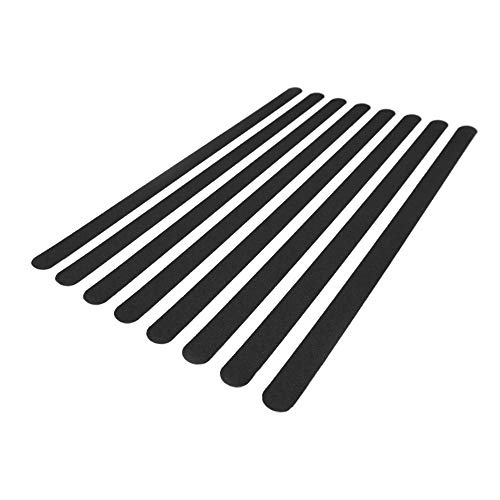 AnTina TAPES® Anti-Rutsch-Streifen für Treppen und Stufen, selbstklebende Aufkleber Alternative zum Treppenteppich, 30x640 mm, 8 Stück (Schwarz) von AnTina TAPES
