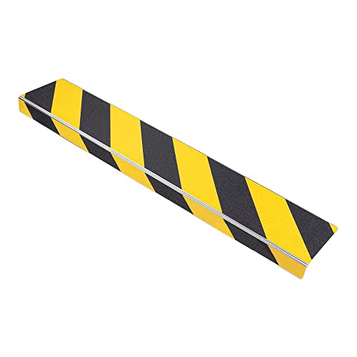 Treppenkantenprofil "Thin Line" 100 mm, Antirutschbeschichtung R13 (10 cm x 80 cm, gelb/schwarz) von AnTina TAPES