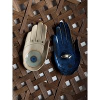 Keramik Hamsa Handtablett Mit Auge Steingut Palo Santo Brenner Rustikale Räucherstäbchen Dekor Neues Zuhause Geschenk Für Ihre Handschmuckschale von AnaArtBoutiquestudio
