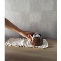 Keramik Kaffeepad Halter, Kaffeepads Wabi Sabi Lagerung, Kaffeekapseln Spender, Rustikaler Kaffee Organizer Für Nespresso Kapsel von AnaArtBoutiquestudio