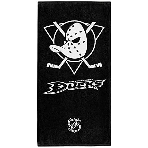 Anaheim Mighty Ducks NHL Duschtuch Handtuch Badetuch in 70 x 140 cm, 100 % Baumwolle von Anaheim Ducks