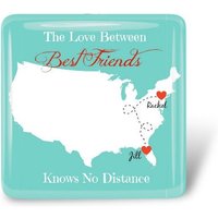 Personalisierter Best Friends Magnet - Lang Distanz Freunde Auf Einer Karte. Personalisiert Mit Namen-Mutter Und Tochter, Schwestern Usw von Analiese