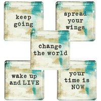 Worte Der Inspiration Magnet Set - Glasfliesen von Analiese