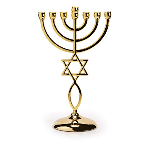 Ananadashop Gold Star David Kerzenhalter Deko Judaica 7 Zweige israelische Menorah Hanukka … Ananadashop Gold Star David Kerzenhalter Deko Judaica 7 Zweige israelische Menorah Hanukka … von JL Kippha's