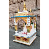 Holz Tempel Mandir Handgefertigte Hindu Pooja Ghar Mandap Für Anbetung Schöne Handgemalte Home Office Und Wand Dekor Kunst von AnandArtAndCraft