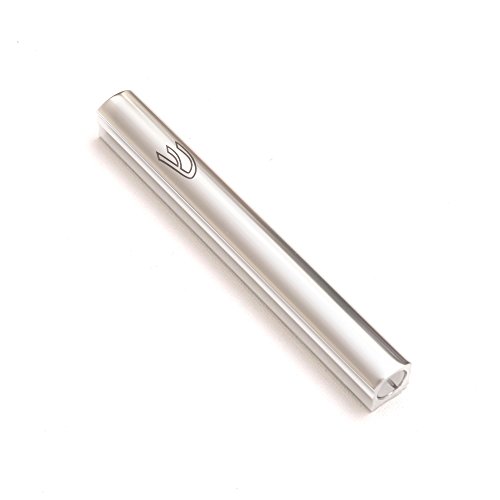 Anandashop Silber Aluminium 15 cm Judaica Tür Halter Mezuzah Blättern Klaf Mezuza Israel geschenk von JL Kippha's