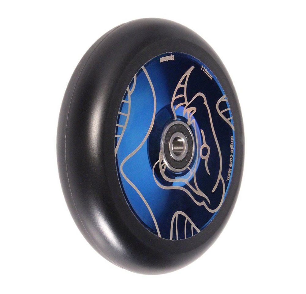 Anaquda Stuntscooter Anaquda Disc V2 RS Stunt-Scooter Rolle 110mm Blauchrome Snake Schwarz von Anaquda