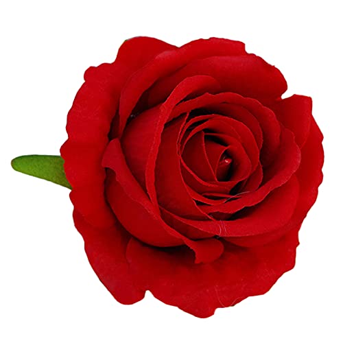 Anawakia 10 Stück Künstliche Blumenköpfe Blütenköpfe Kunst Blumen Rosen Köpfe Rosen Künstliche Blume Rosen Blumen Kunstrose Rosenköpfe Hochzeit Party Dekoration 9 cm (Rot) von Anawakia