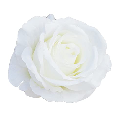 Anawakia 10 Stück Künstliche Blumenköpfe Blütenköpfe Kunst Blumen Rosen Köpfe Rosen Künstliche Blume Rosen Blumen Kunstrose Rosenköpfe Hochzeit Party Dekoration 9 cm (Weiß) von Anawakia