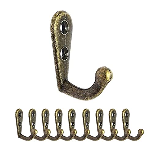 Anawakia 10 Stück Retro Kleiderhaken Mantelhaken Garderobenhaken Kleiderhaken Vintage Haken zum Schrauben Wandhaken mit Schrauben von Anawakia