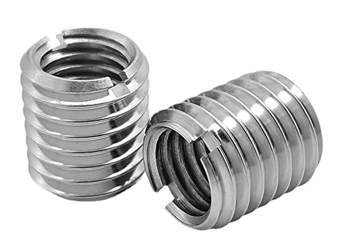 Anawakia 10 Stück Selbstschneidender Gewindeeinsatz, Edelstahlmesser-Gewindemuttern (M10*1.5-M16*2-L15mm) von Anawakia