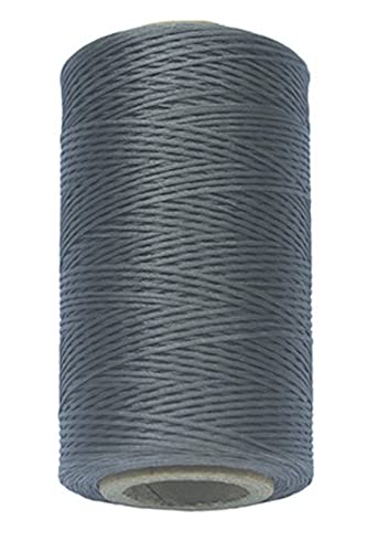 Anawakia 260 m Wachsfaden Nähgarn Allesnäher Gewachst Ledergarn Wachsband Thread Cord Ledergarn Nähen Handwerk Sattlergarn Zwirn Ø 0.8 mm (Grau) von Anawakia