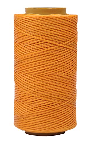 Anawakia 260 m Wachsfaden Nähgarn Allesnäher Gewachst Ledergarn Wachsband Thread Cord Ledergarn Nähen Handwerk Sattlergarn Zwirn Ø 0.8 mm (Orange) von Anawakia