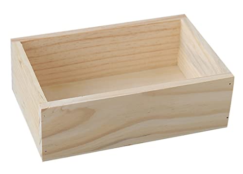 Anawakia Aufbewahrungskiste Holzkiste Holzbox Ordnungsbox Universal Holzkiste Ohne Deckel für Aufbewahrung (18.9 * 12 * 6cm) von Anawakia