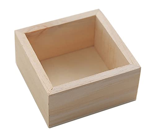 Anawakia Aufbewahrungskiste Holzkiste Holzbox Ordnungsbox Universal Holzkiste Ohne Deckel für Aufbewahrung (9.3 * 9.3 * 4.5cm) von Anawakia