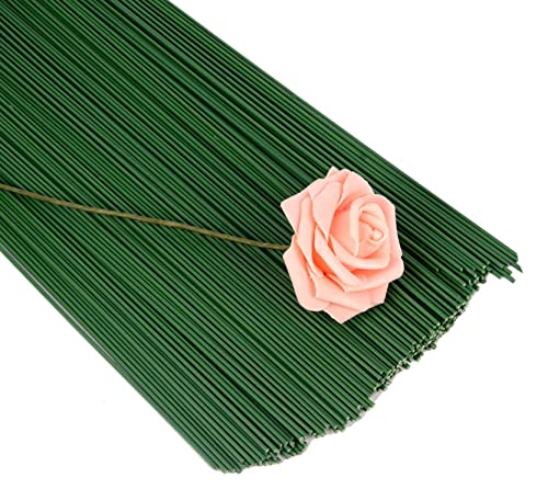 Anawakia Draht, Blume, Grün, Blumenmuster, Stem Draht, für Strauß, Draht, Blumendraht mit Draht, Floristik, 40 cm (200 Stück) von Anawakia