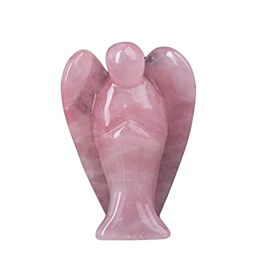 Anawakia Engel Edelsteine Steine deko Kristalle Amethyst mondstein rosenquarz Fengshui Edelstein Kristall Engel Figuren Schutzengel Talisman Glücksbringer (Rosa) von Anawakia